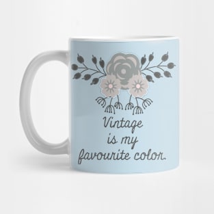 Vintage Country House Design Gray Mug